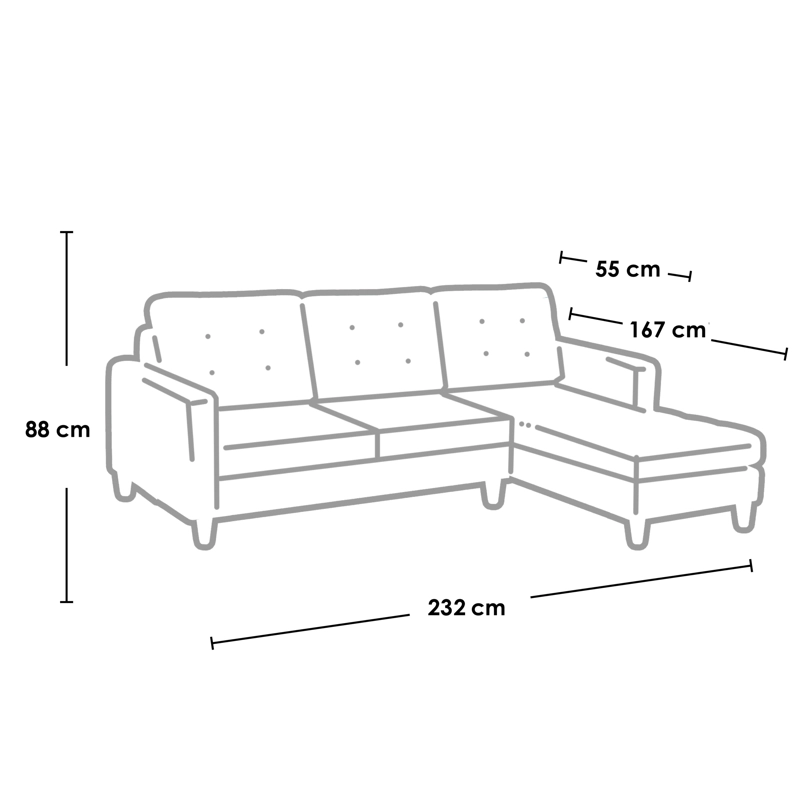 SOFA CHAISELONG LATAM HOME NAPOLES DERECHO 3 CUERPOS CUERO KENTUCKY TABACO - 4
