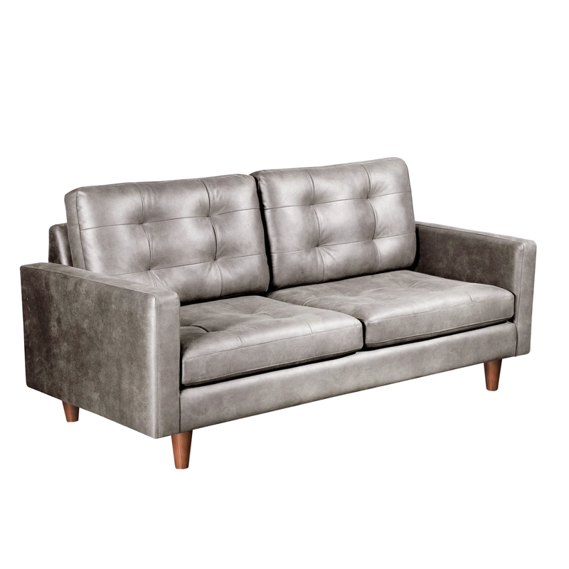 SOFA LATAM HOME NAPOLES 3 CUERPOS CUERO KENTUCKY GRIS - 2