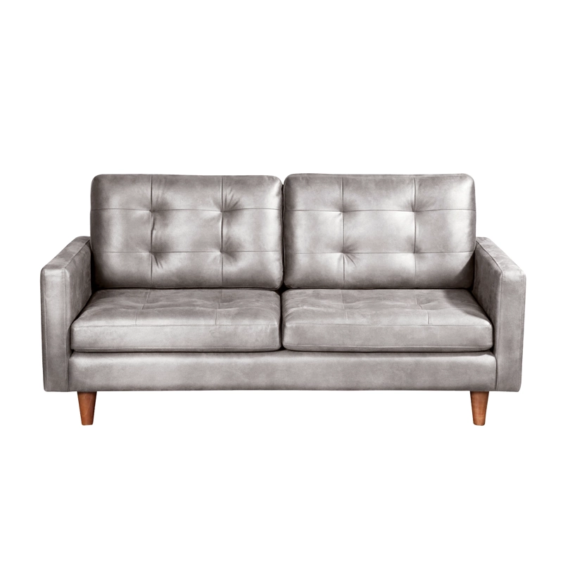 SOFA LATAM HOME NAPOLES 3 CUERPOS CUERO KENTUCKY GRIS - 4