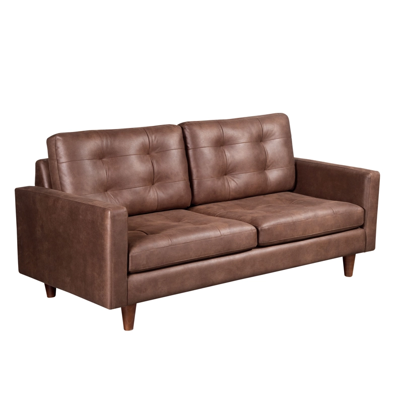 SOFA LATAM HOME NAPOLES 3 CUERPOS CUERO KENTUCKY CAFE MORO - 2