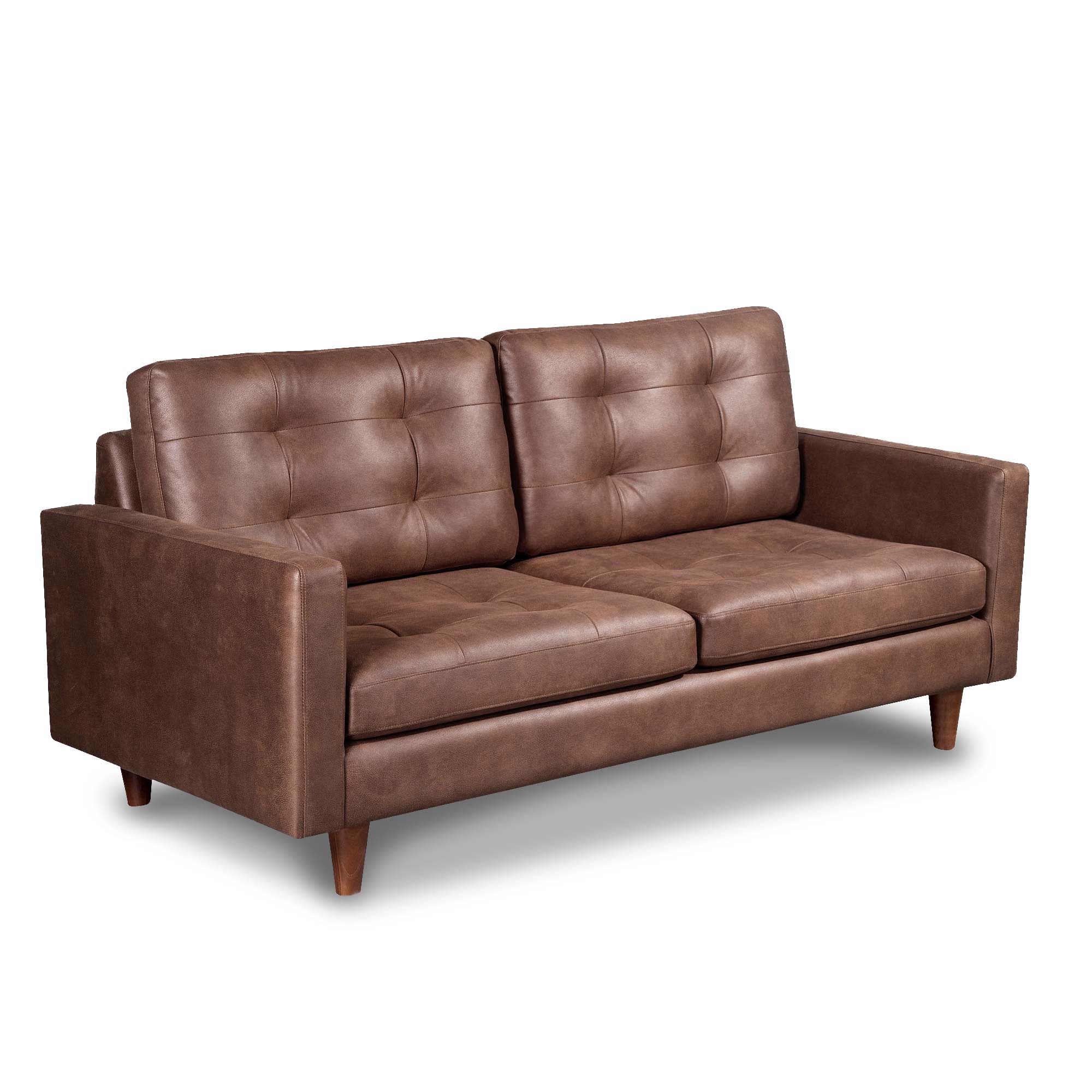 SOFA LATAM HOME NAPOLES 3 CUERPOS CUERO KENTUCKY CAFE MORO - 2