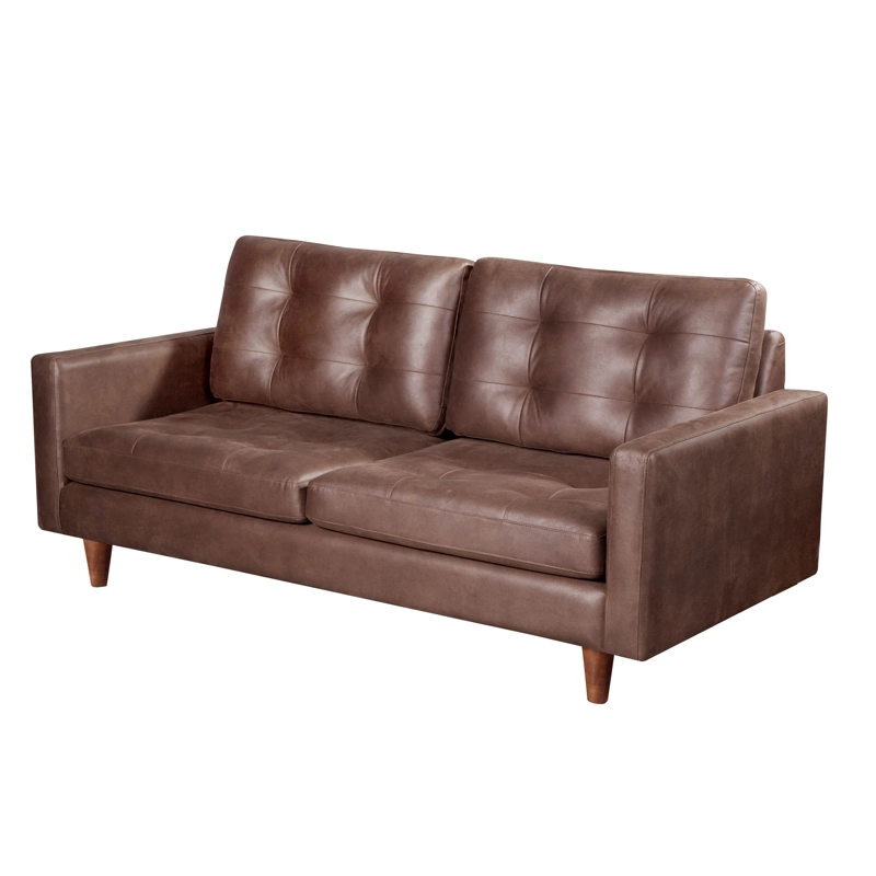 SOFA LATAM HOME NAPOLES 3 CUERPOS CUERO KENTUCKY CAFE MORO - 3