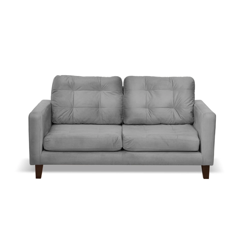 SOFA LATAM HOME NAPOLES 2 CUERPOS GRIS VELVET - 2
