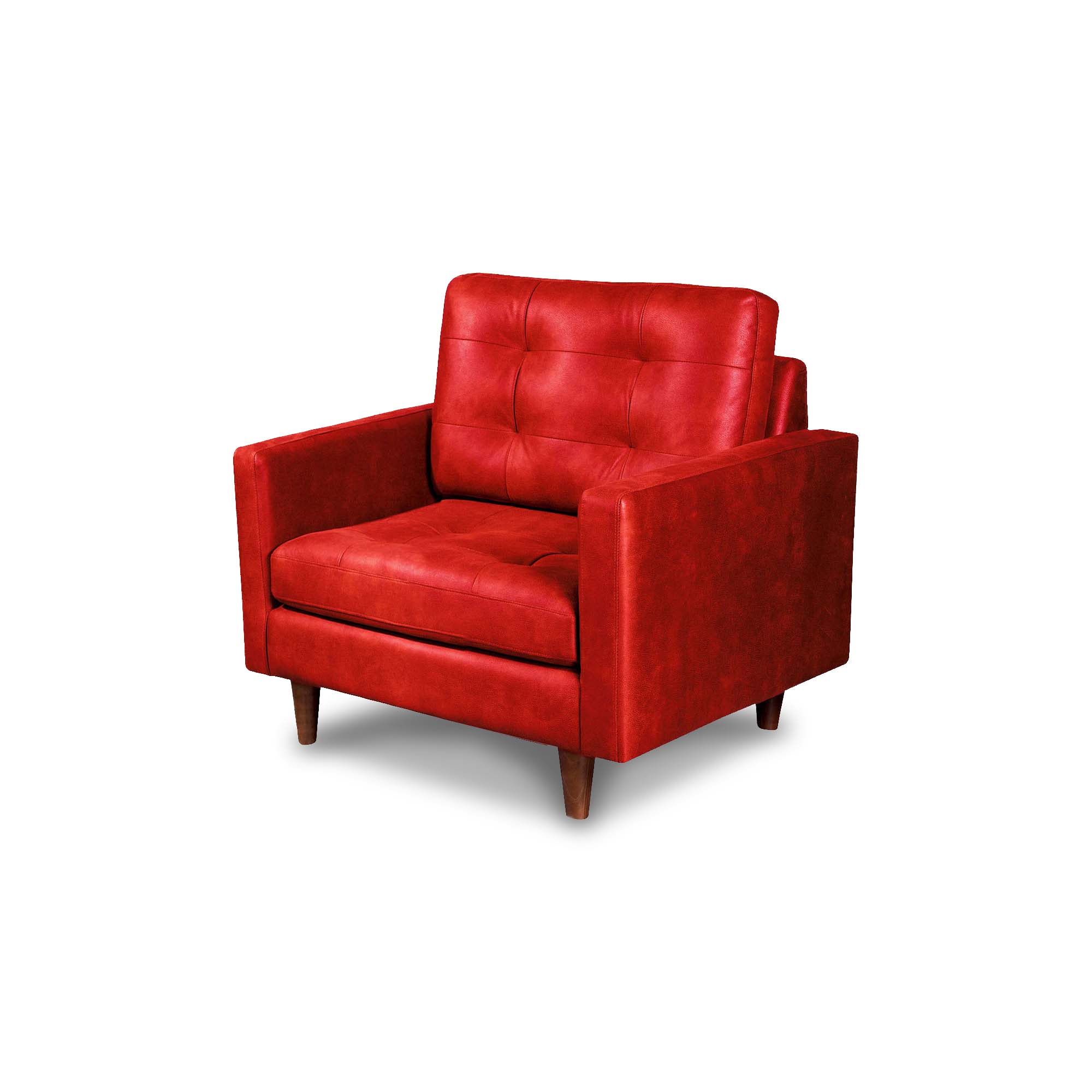 SOFA LATAM HOME NAPOLES 1 CUERPO CUERO KENTUCKY ROJO - 3