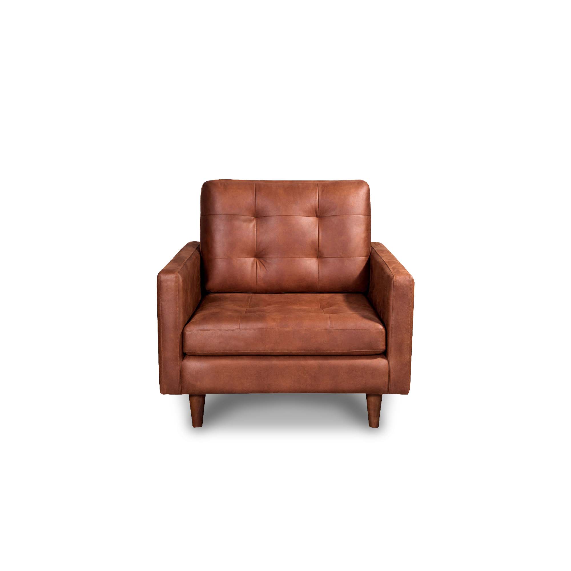 SOFA LATAM HOME NAPOLES 1 CUERPO CUERO KENTUCKY TABACO - 1