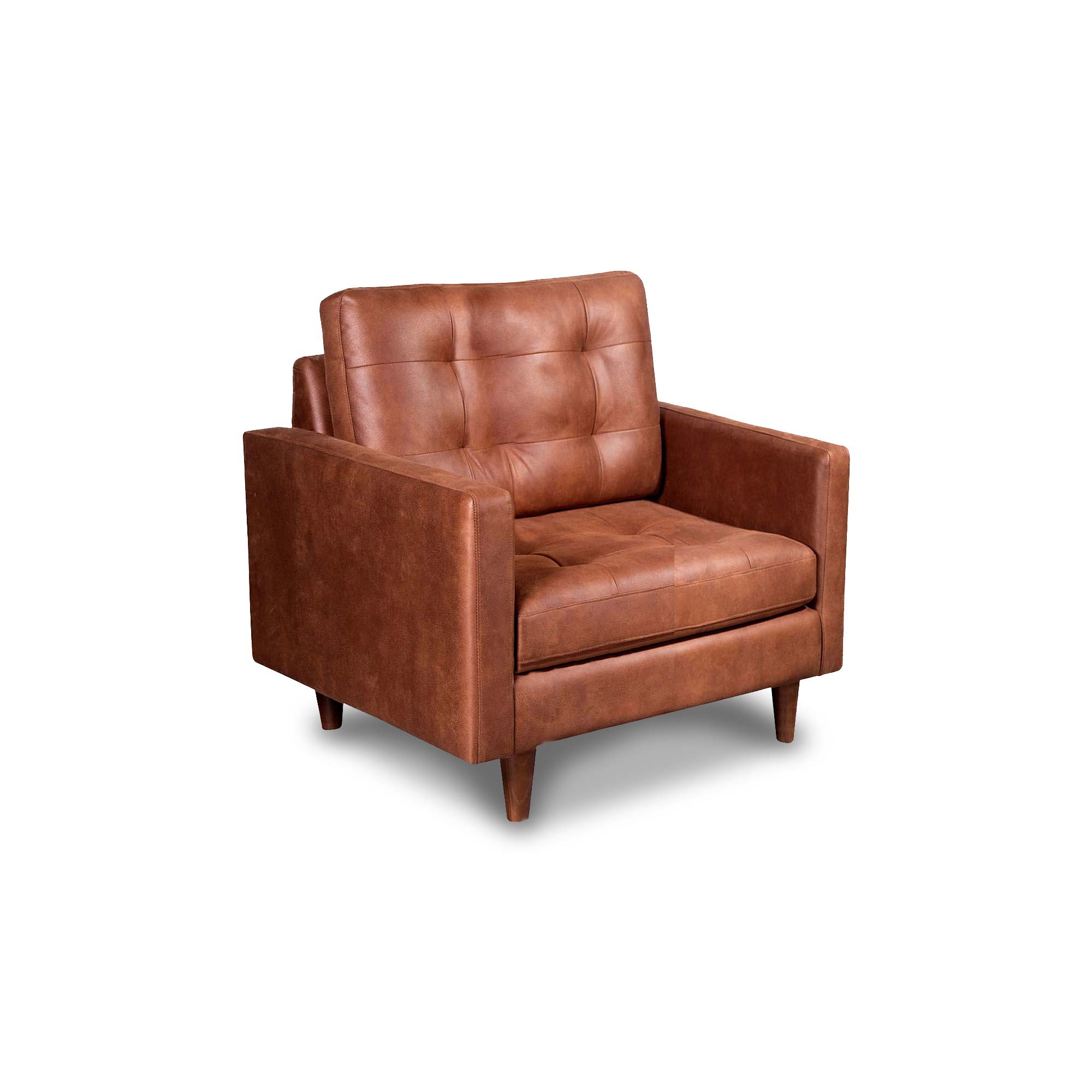 SOFA LATAM HOME NAPOLES 1 CUERPO CUERO KENTUCKY TABACO - 2