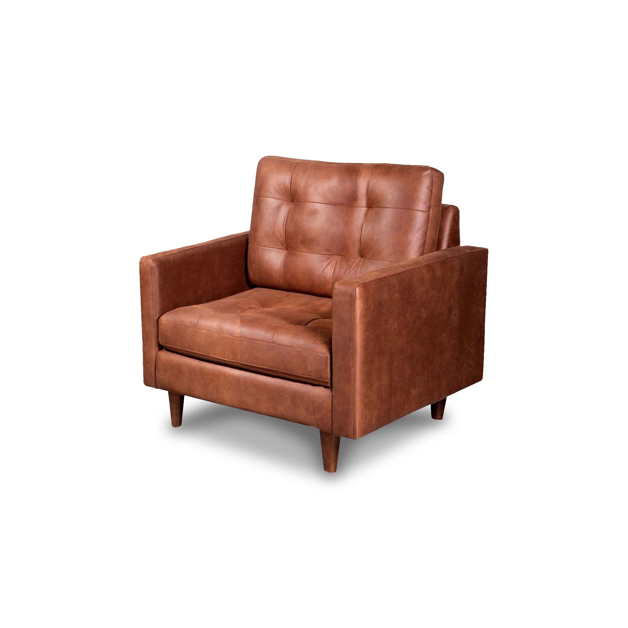 SOFA LATAM HOME NAPOLES 1 CUERPO CUERO KENTUCKY TABACO - 3
