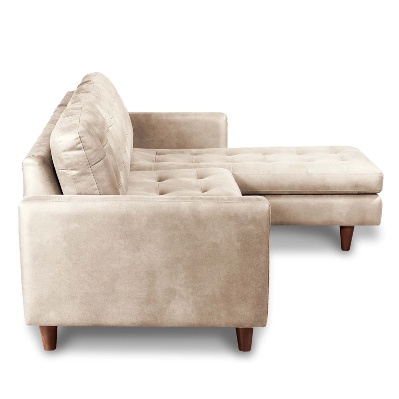 SOFA CHAISELONG LATAM HOME NAPOLES DERECHO 3 CUERPOS CUERO KENTUCKY  BEIGE - 2