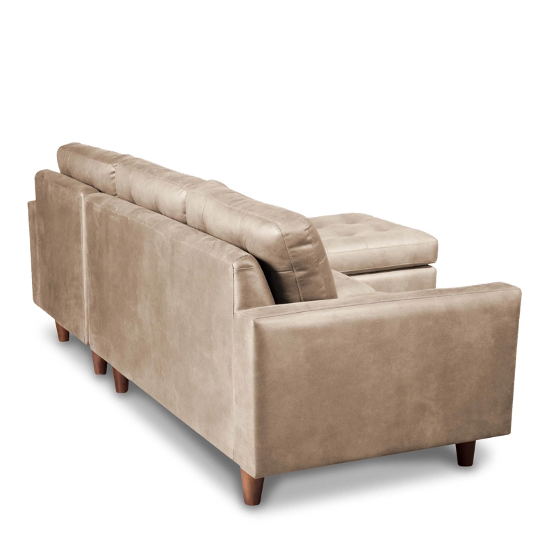 SOFA CHAISELONG LATAM HOME NAPOLES DERECHO 3 CUERPOS CUERO KENTUCKY  BEIGE - 3