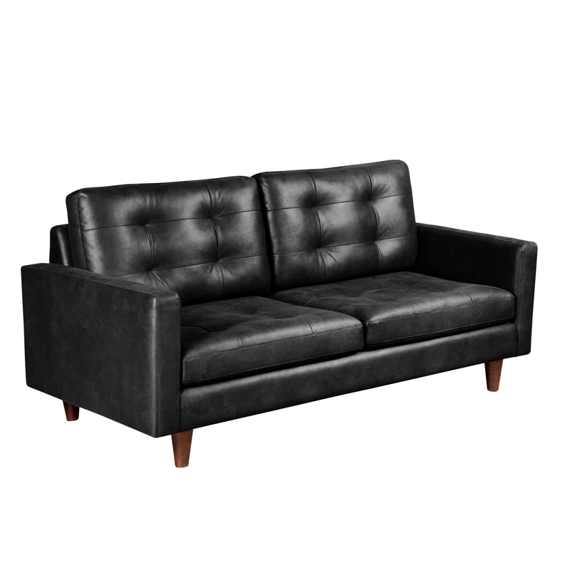 SOFA LATAM HOME NAPOLES 3 CUERPOS CUERO KENTUCKY NEGRO - 2