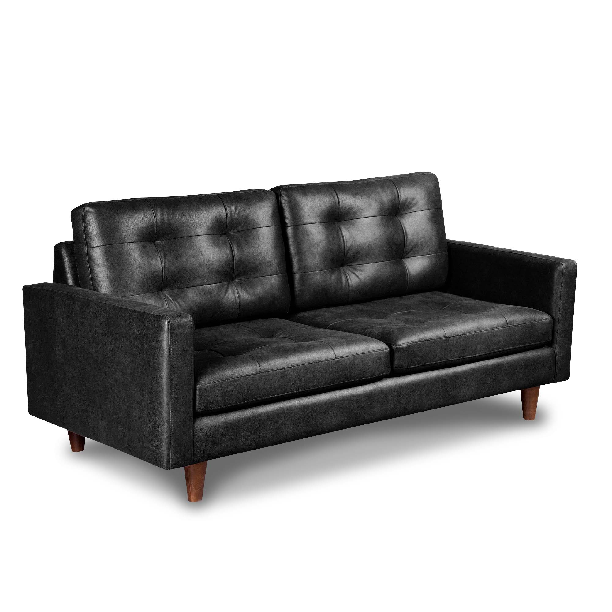 SOFA LATAM HOME NAPOLES 3 CUERPOS CUERO KENTUCKY NEGRO - 2