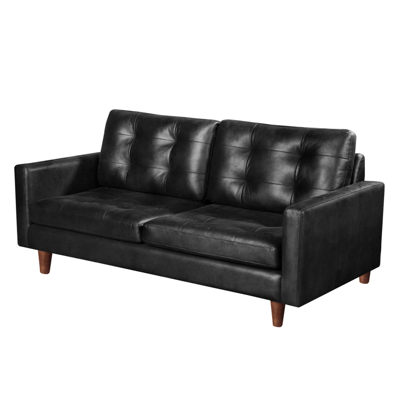 SOFA LATAM HOME NAPOLES 3 CUERPOS CUERO KENTUCKY NEGRO - 3