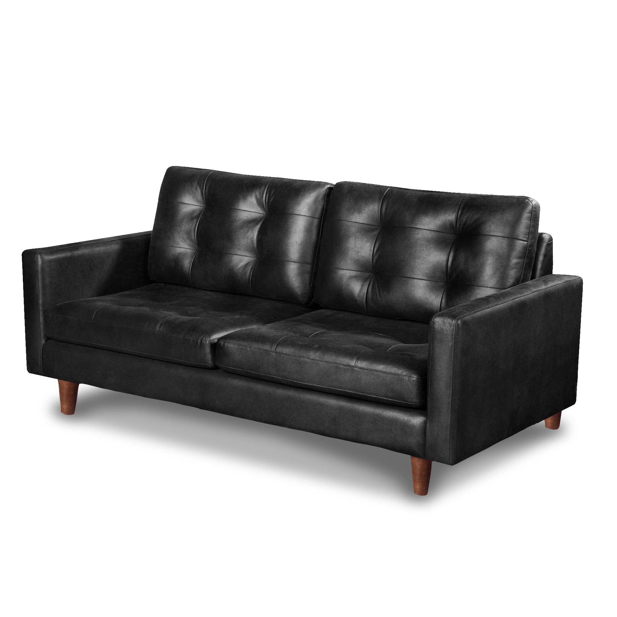 SOFA LATAM HOME NAPOLES 3 CUERPOS CUERO KENTUCKY NEGRO - 3