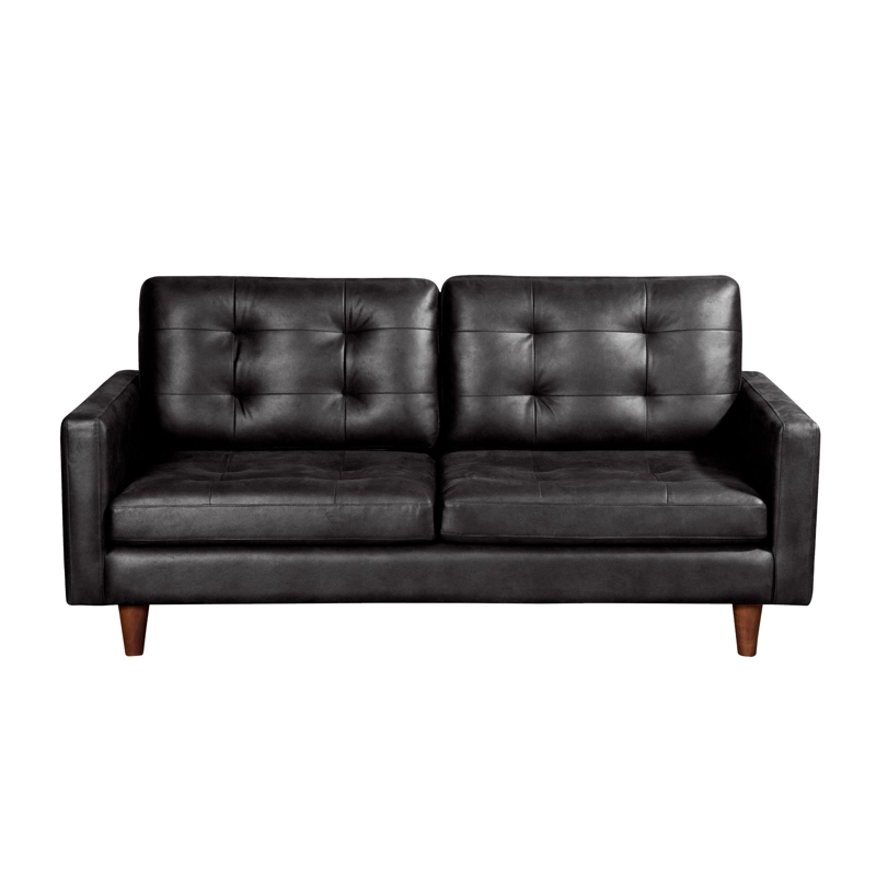 SOFA LATAM HOME NAPOLES 3 CUERPOS CUERO KENTUCKY NEGRO - 4
