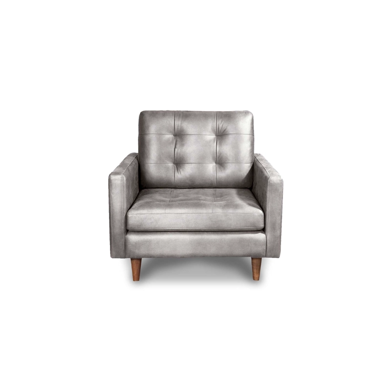 SOFA LATAM HOME NAPOLES 1 CUERPO CUERO KENTUCKY GRIS - 1