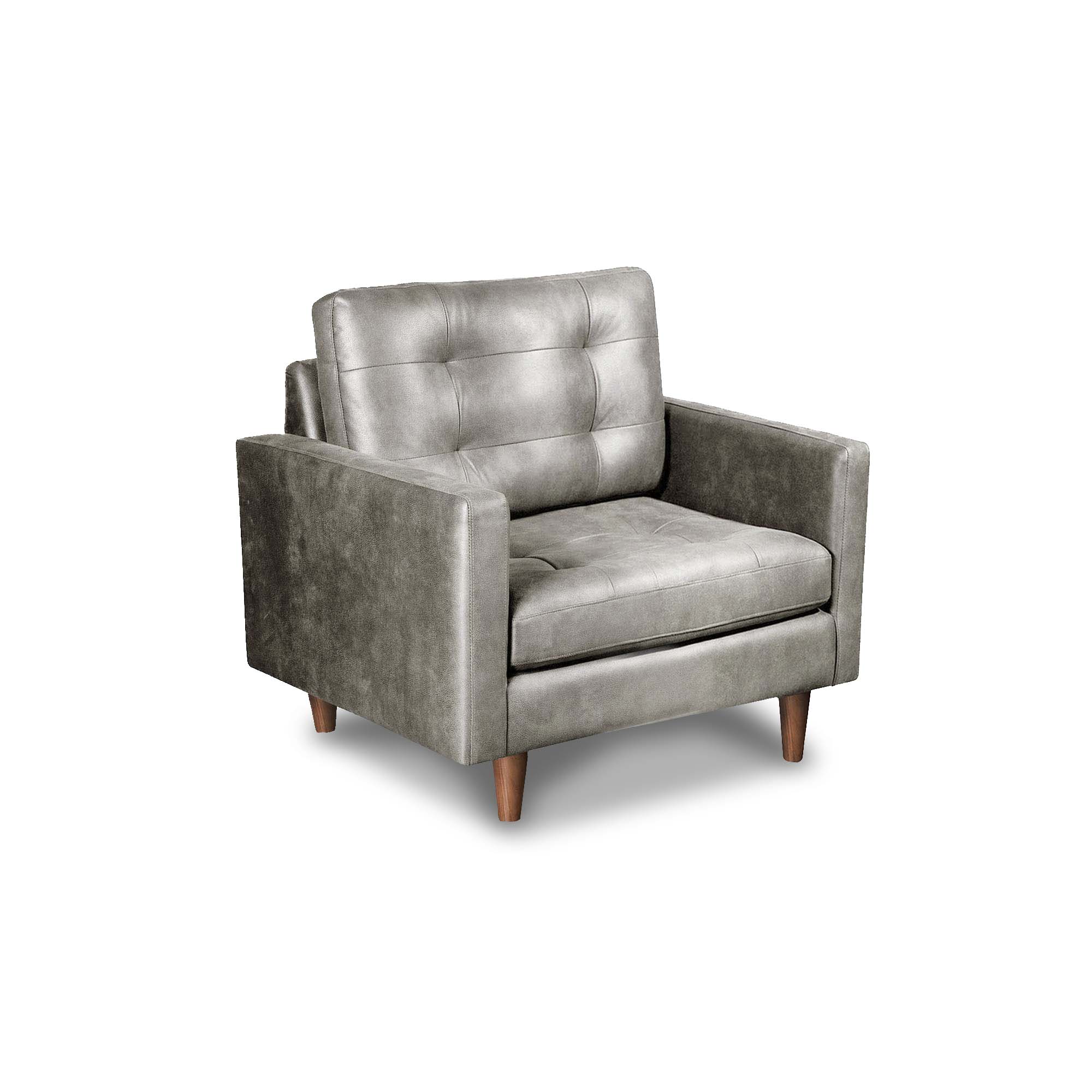 SOFA LATAM HOME NAPOLES 1 CUERPO CUERO KENTUCKY GRIS - 2