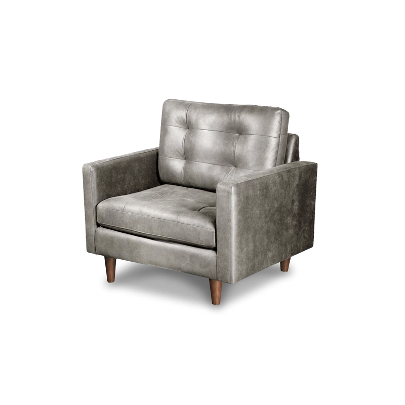 SOFA LATAM HOME NAPOLES 1 CUERPO CUERO KENTUCKY GRIS - 3