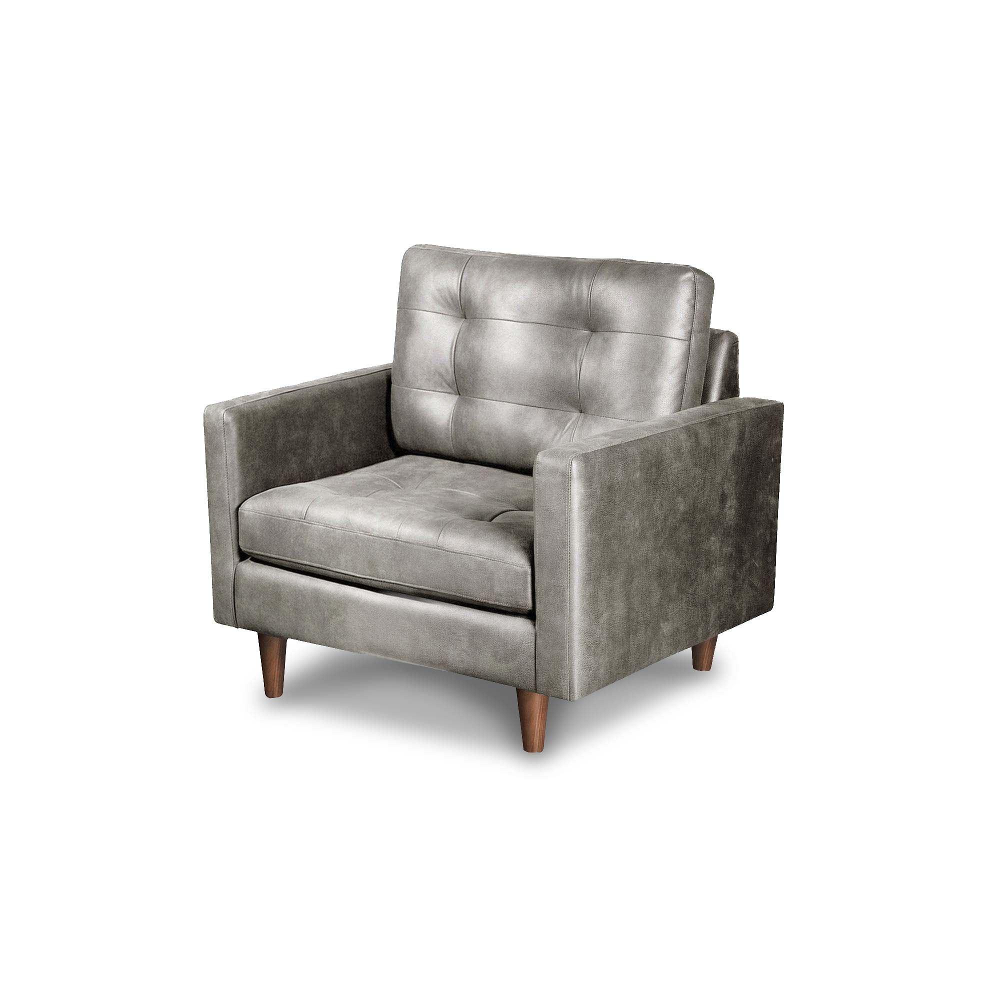 SOFA LATAM HOME NAPOLES 1 CUERPO CUERO KENTUCKY GRIS - 3