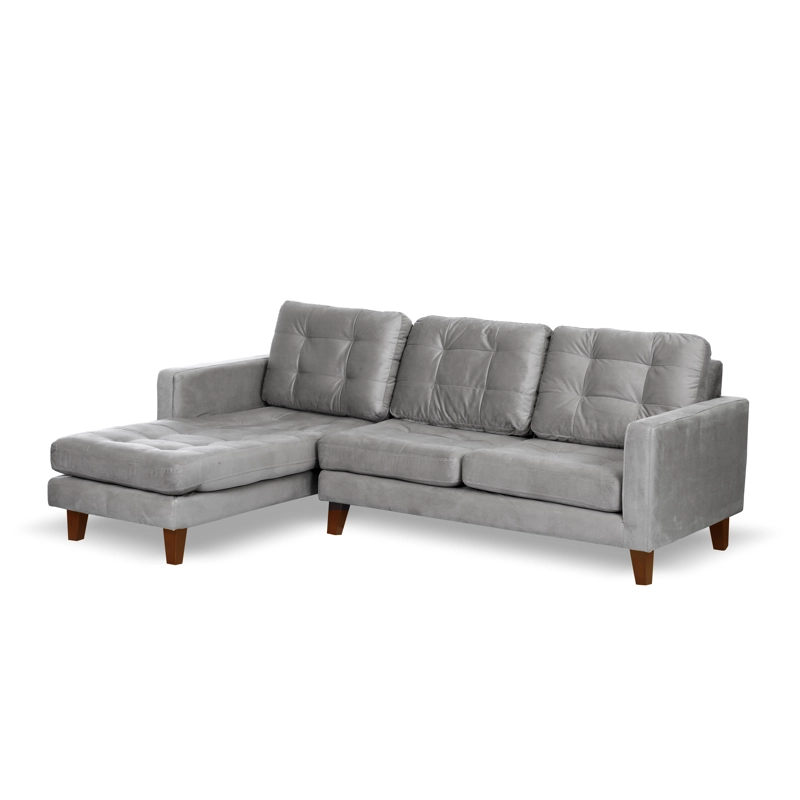 SOFA CHAISELONG LATAM HOME NAPOLES IZQUIERDO 3 CUERPOS GRIS VELVET - 3