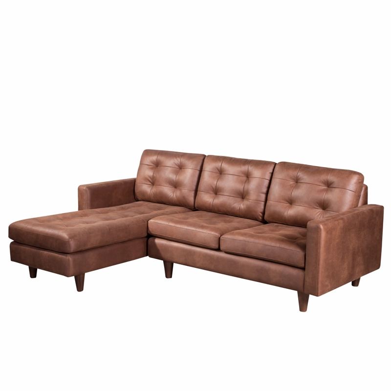 SOFA CHAISELONG LATAM HOME NAPOLES IZQUIERDO 3 CUERPOS CUERO KENTUCKY TABACO - 4
