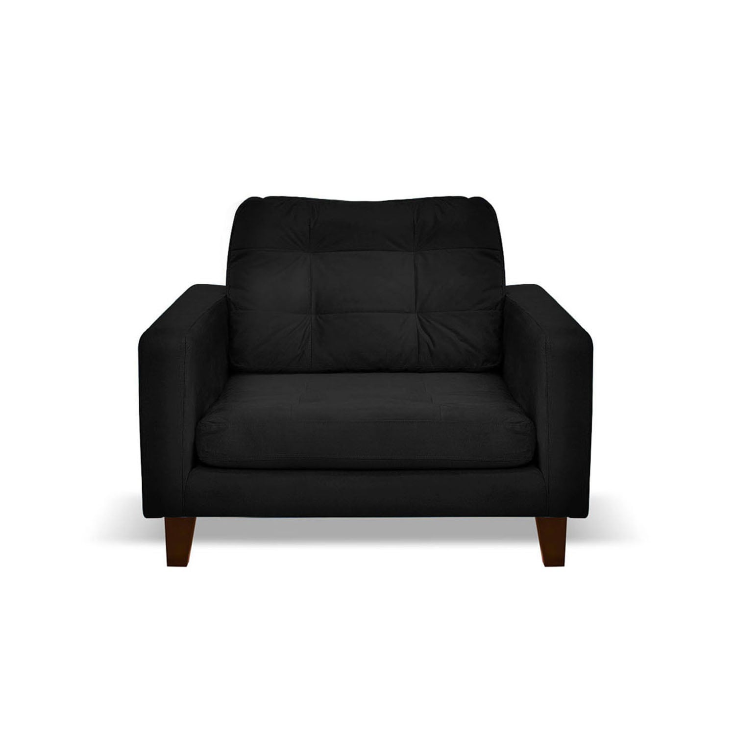 SOFA LATAM HOME NAPOLES 1 CUERPO NEGRO VELVET - 1