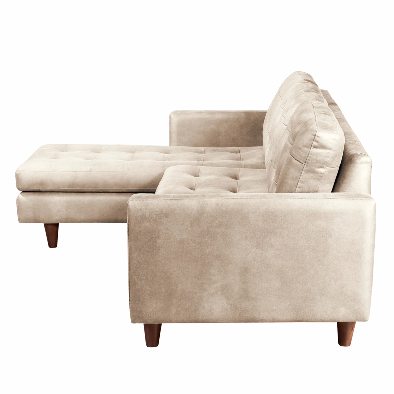 SOFA CHAISELONG LATAM HOME NAPOLES IZQUIERDO 3 CUERPOS CUERO KENTUCKY BEIGE - 3