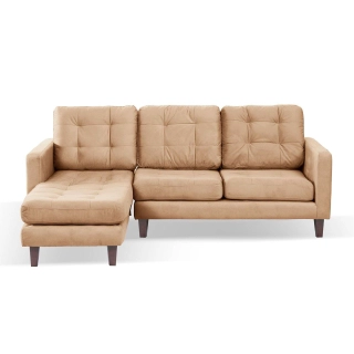 SOFA CHAISELONG LATAM HOME NAPOLES IZQUIERDO 3 CUERPOS BEIGE VELVET - 1