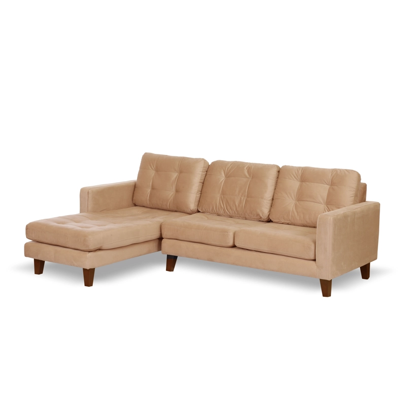 SOFA CHAISELONG LATAM HOME NAPOLES IZQUIERDO 3 CUERPOS BEIGE VELVET - 3