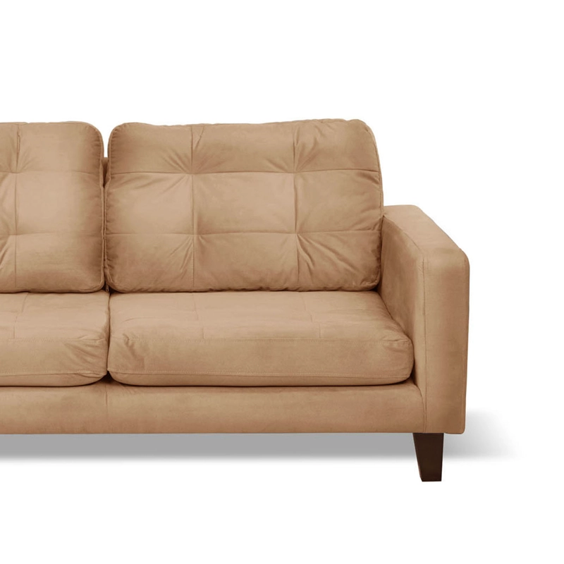 SOFA CHAISELONG LATAM HOME NAPOLES IZQUIERDO 3 CUERPOS BEIGE VELVET - 6