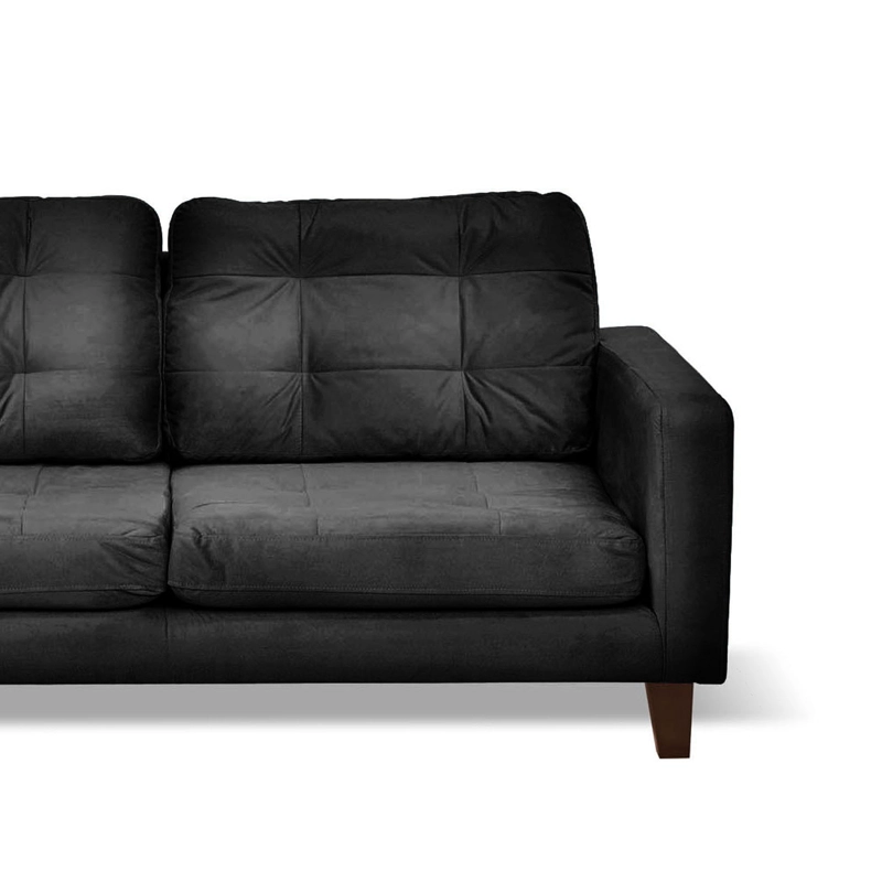 SOFA LATAM HOME NAPOLES 2 CUERPOS NEGRO VELVET - 6