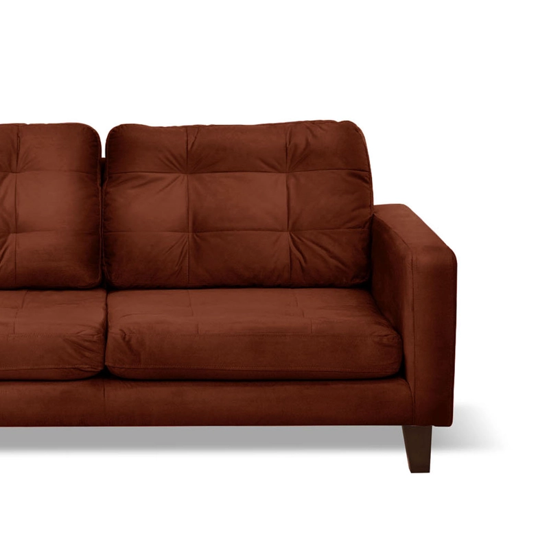 SOFA CHAISELONG LATAM HOME NAPOLES IZQUIERDO 3 CUERPOS CHOCOLATE VELVET - 6