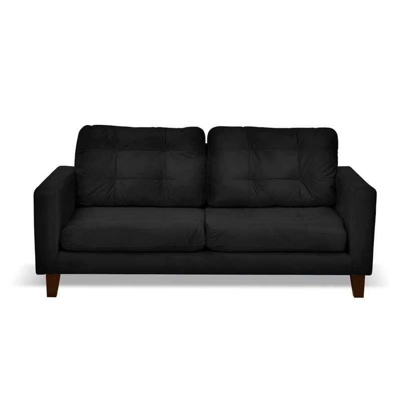 SOFA LATAM HOME NAPOLES 3 CUERPOS NEGRO VELVET - 2