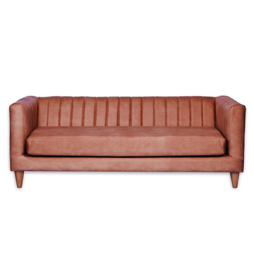 SOFA LATAM HOME SORRENTO 3 CUERPOS CUERO KENTUCKY TABACO - 2