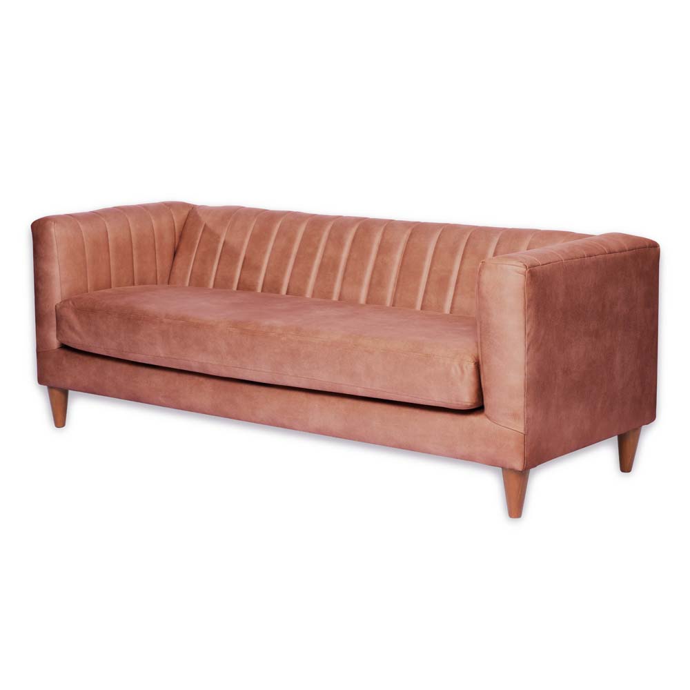 SOFA LATAM HOME SORRENTO 3 CUERPOS CUERO KENTUCKY TABACO - 3