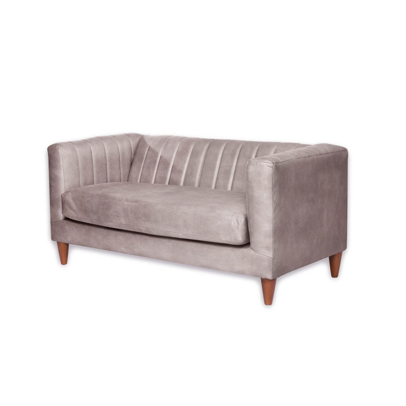 SOFA LATAM HOME SORRENTO 2 CUERPOS CUERO KENTUCKY GRIS - 2