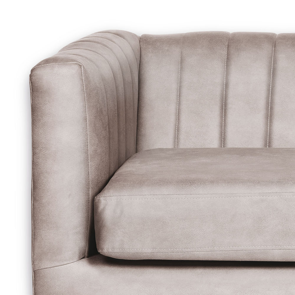 SOFA LATAM HOME SORRENTO 2 CUERPOS CUERO KENTUCKY GRIS - 3