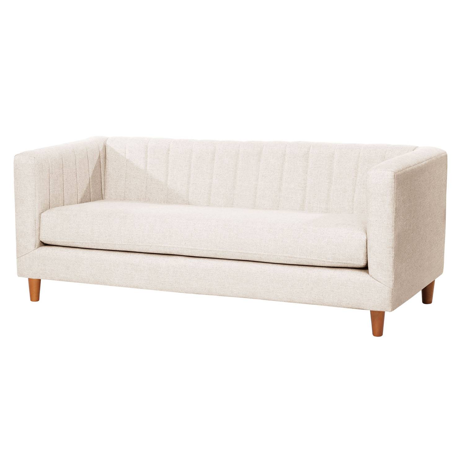 SOFA SORRENTO 3C LINO EN COLOR BLANCO - 2