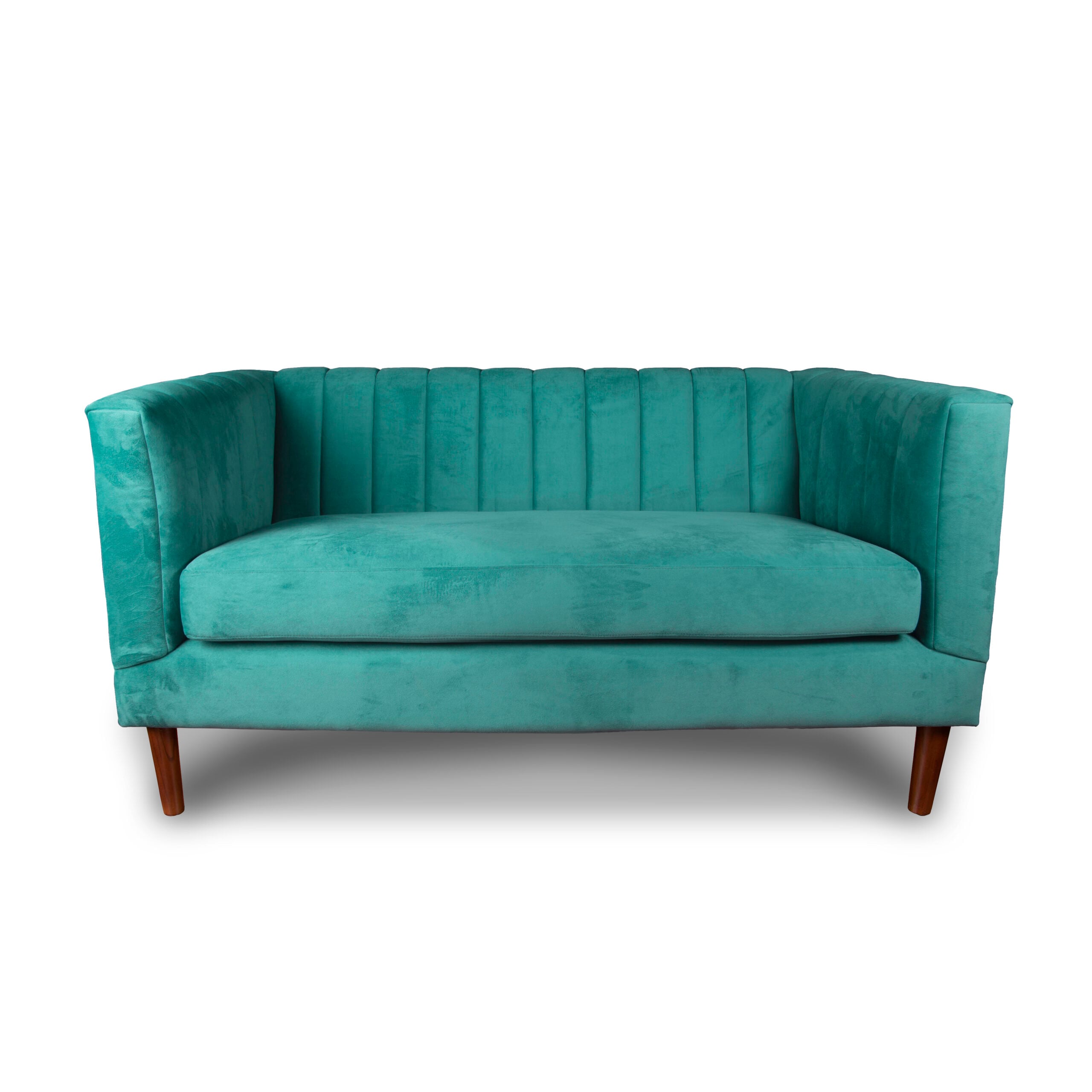 SOFA LATAM HOME SORRENTO 2 CUERPOS VERDE TELA VELVET VIVIAN - 1
