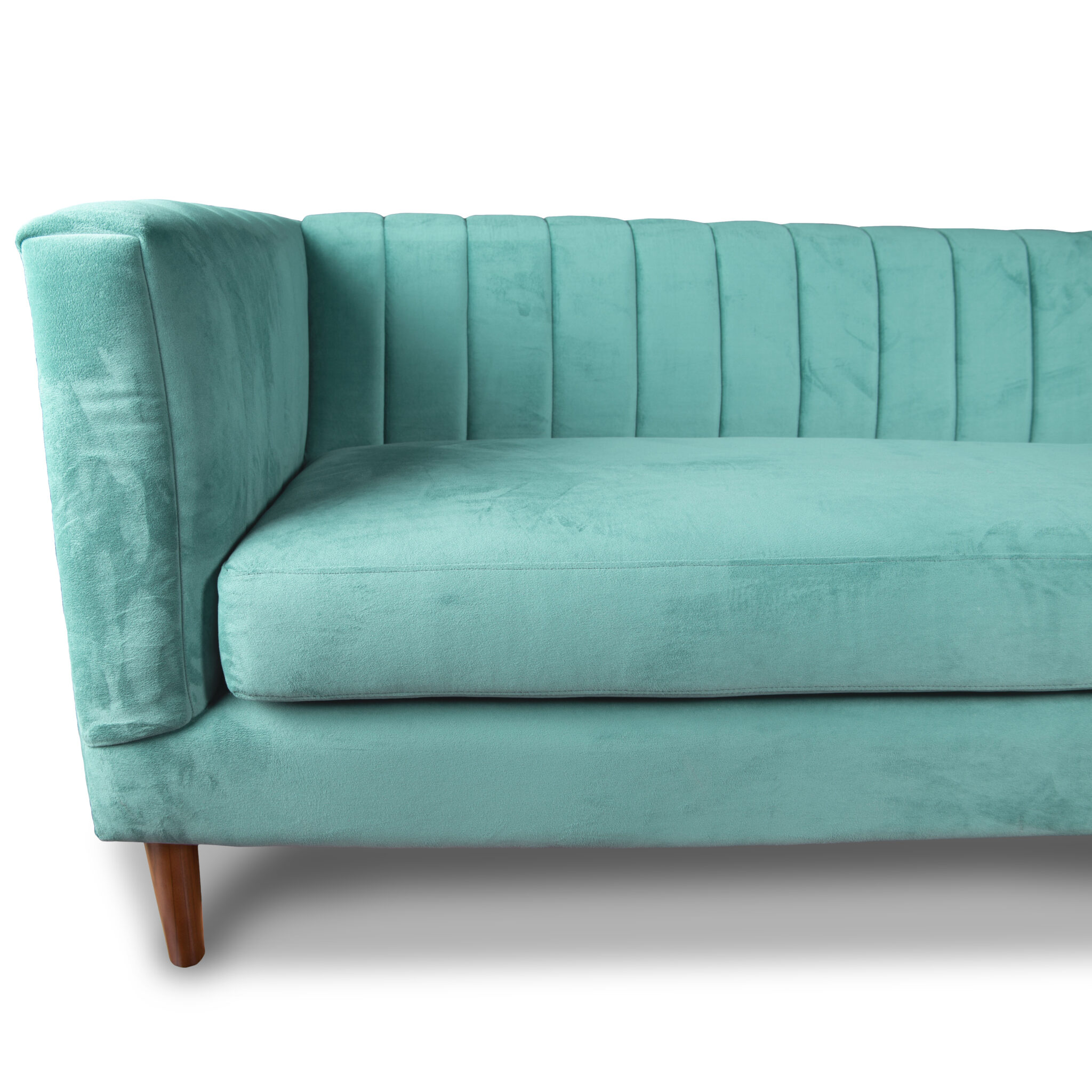 SOFA LATAM HOME SORRENTO 2 CUERPOS VERDE TELA VELVET VIVIAN - 2