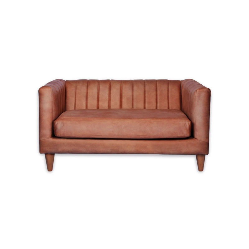 SOFA LATAM HOME SORRENTO 2 CUERPOS CUERO KENTUCKY TABACO - 1