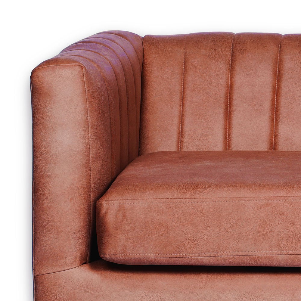 SOFA LATAM HOME SORRENTO 2 CUERPOS CUERO KENTUCKY TABACO - 3