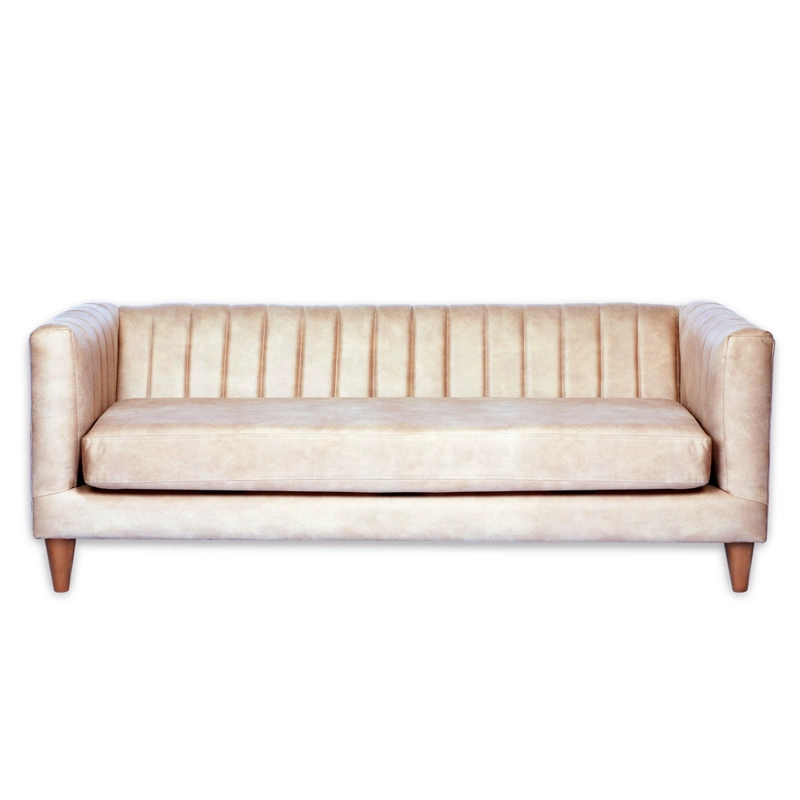 SOFA LATAM HOME SORRENTO 3 CUERPOS CUERO KENTUCKY BEIGE - 2