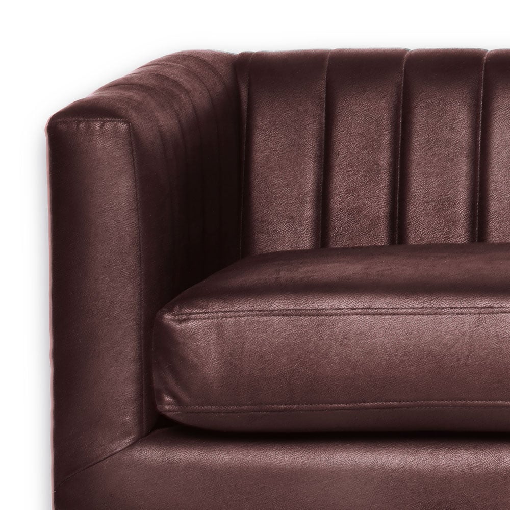 SOFA LATAM HOME SORRENTO 3 CUERPOS CUERO KENTUCKY CAFE MORO - 3
