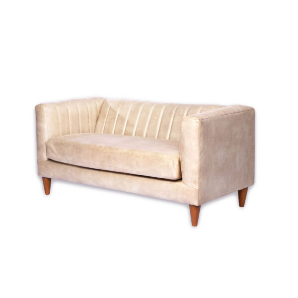 SOFA LATAM HOME SORRENTO 2 CUERPOS CUERO KENTUCKY BEIGE - 2