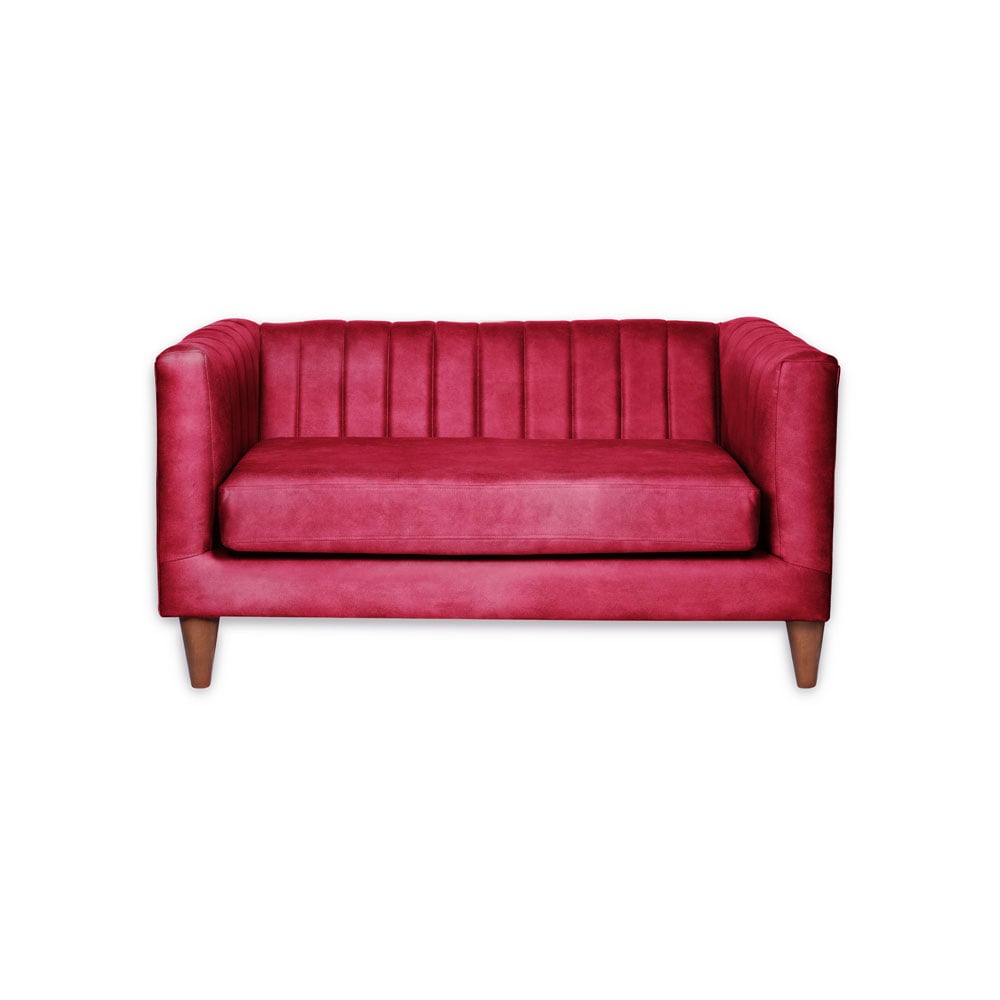 SOFA LATAM HOME SORRENTO 2 CUERPOS CUERO KENTUCKY ROJO - 1