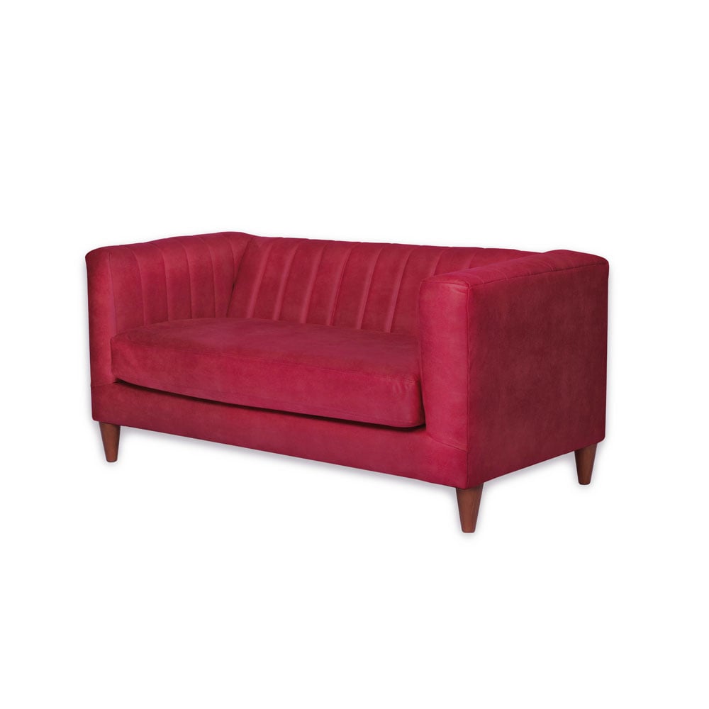 SOFA LATAM HOME SORRENTO 2 CUERPOS CUERO KENTUCKY ROJO - 2