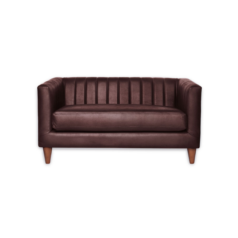 SOFA LATAM HOME SORRENTO 2 CUERPOS CUERO KENTUCKY CAFE MORO - 1