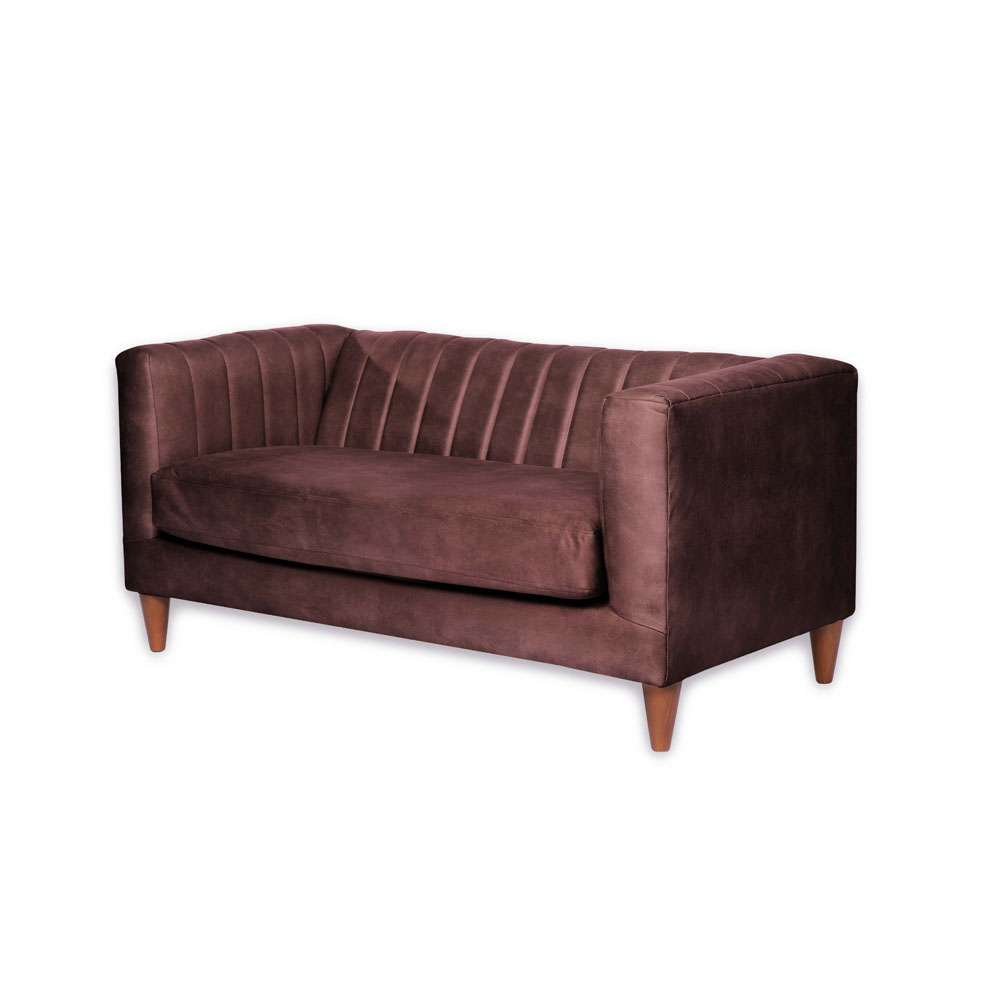 SOFA LATAM HOME SORRENTO 2 CUERPOS CUERO KENTUCKY CAFE MORO - 2