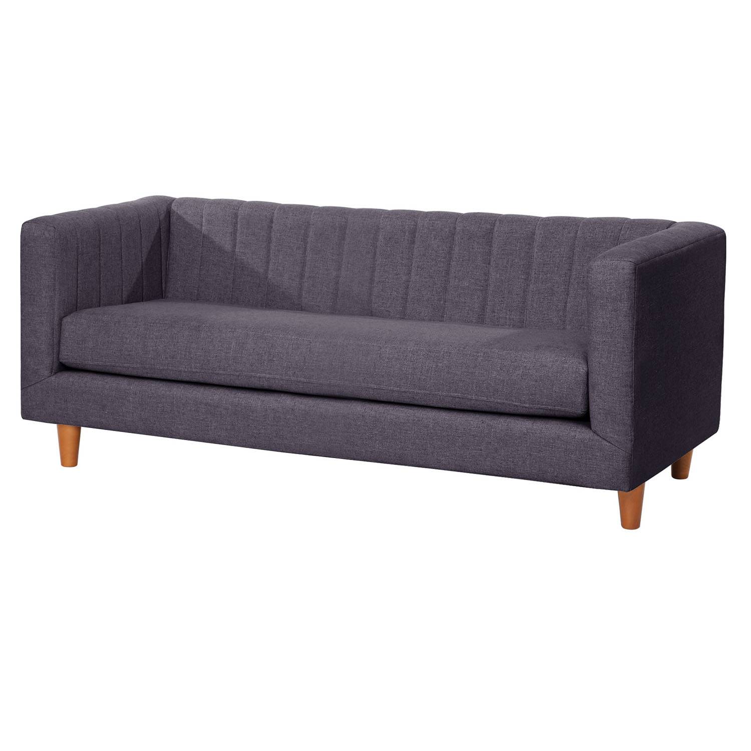 SOFA LATAM HOME SORRENTO 3 CUERPOS LINO GRIS OSCURO - 2