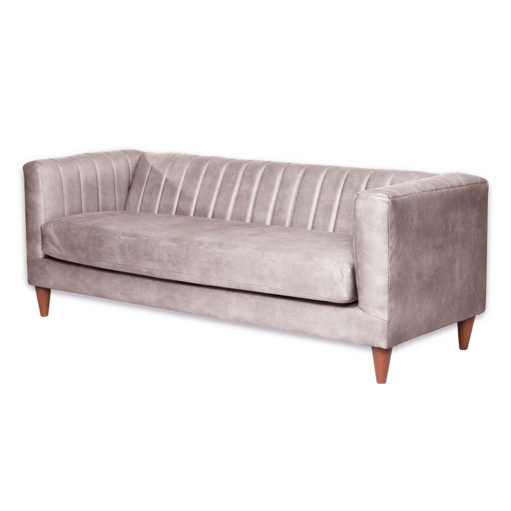 SOFA LATAM HOME SORRENTO 3 CUERPOS CUERO KENTUCKY GRIS - 3